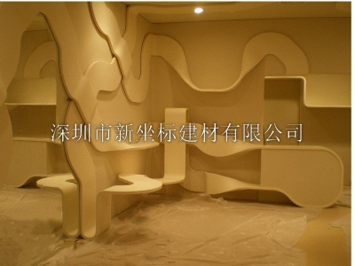 高级门店装修人造石异型置物架