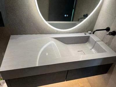 杜邦人造石洗手盆一体成型简约易清理